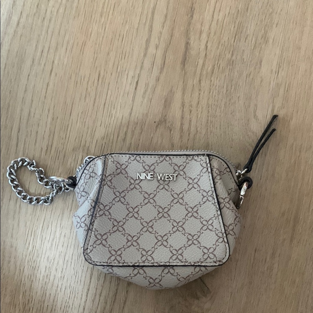 Nine West Cream Patterned Women's Coin Purse